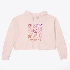 The Instagram QR Code  Crop-Top Hoodie